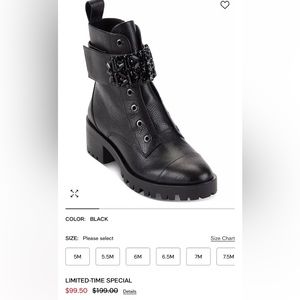 Like New Karl Lagerfeld Women's Pippa Lug sole Booties